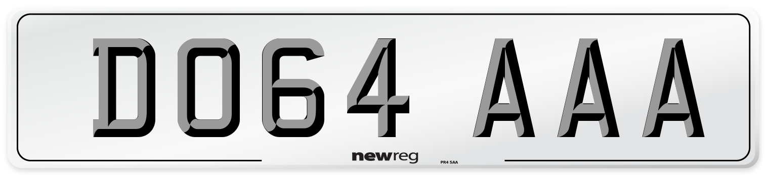 DO64 AAA Number Plate from New Reg